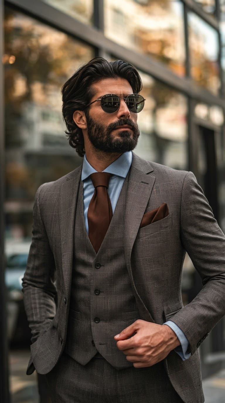 Natural-looking men's gray blending color service in Dallas